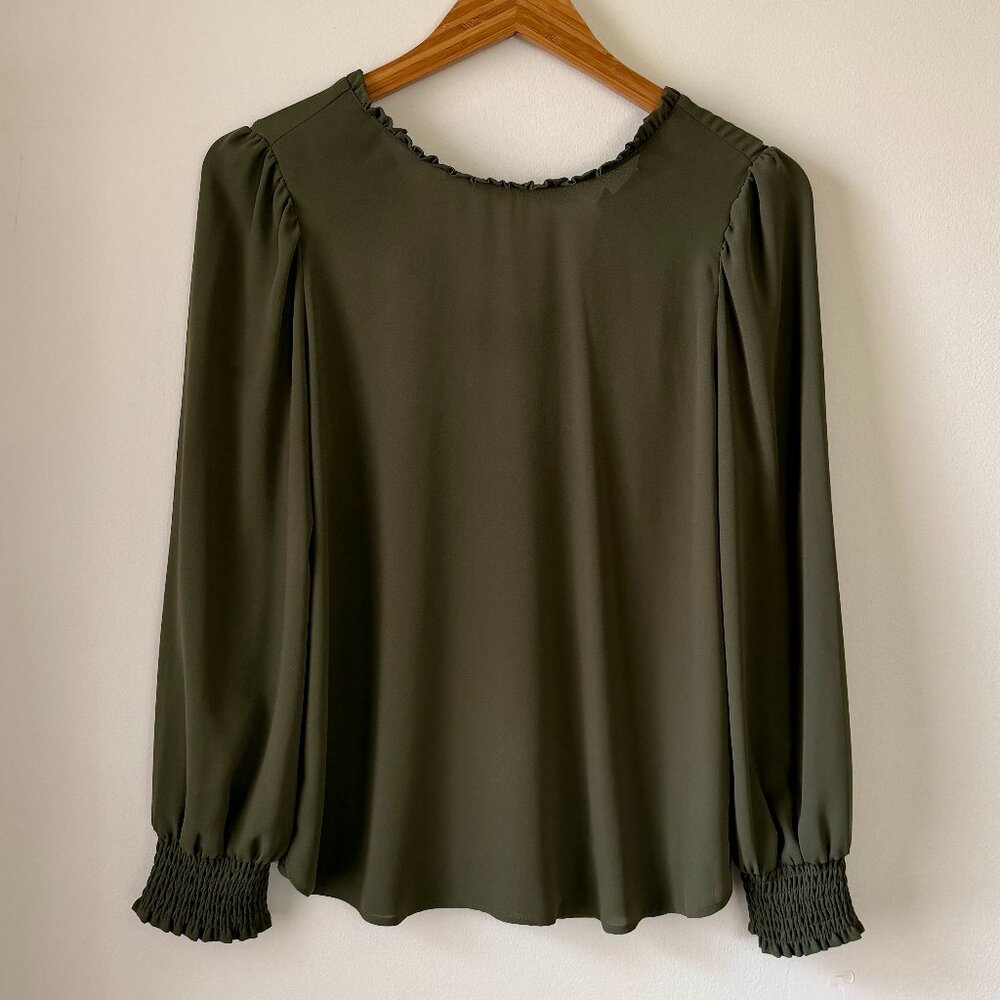 LOFT Petites Blouse with Tie Back